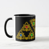 MUG MAGIQUE ELFIQUE TALISMAN, TRIANGLE D'OR, GEMSTONES (Gauche)