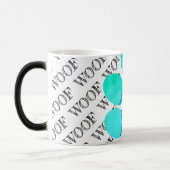 Mug Magique Empreinte de patte WOOF NOM DE L'animal de compagn (Gauche)