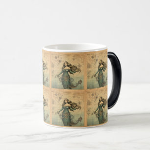 Mug Magique Enchanter la sirène sur la carte antique