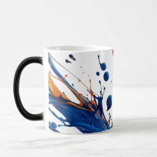 Mug Magique Énergie audacieuse - Bleu dynamique et Abstraite o
