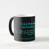Mug Magique Enquêteur paranormal avec logo fantôme (Devant gauche)