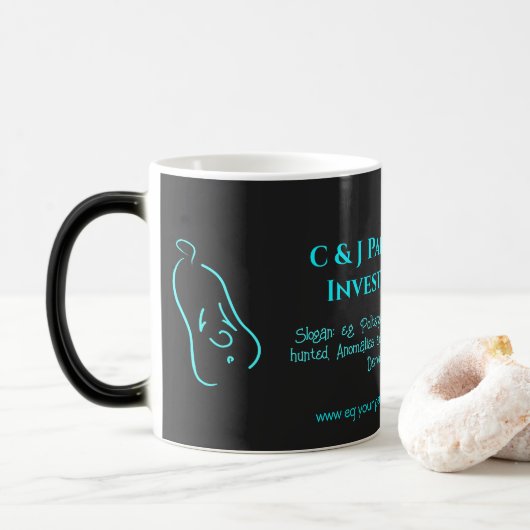 Mug Magique Enquêteur paranormal avec logo fantôme (Avec donut)