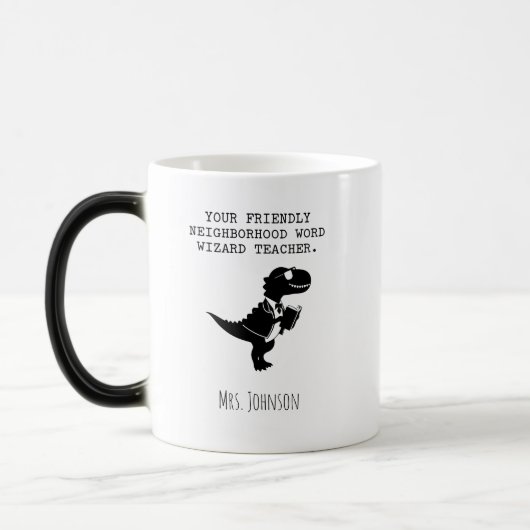 Mug Magique Enseignant sorcier de mots de quartier amical (Gauche)