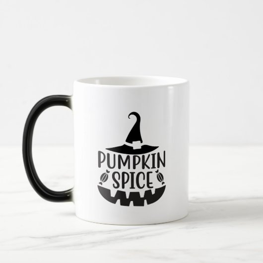 Mug Magique Épice citrouille avec une sorcière Jack-O-Lantern (Gauche)