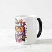 Mug Magique Épices citrouilles et pourpre Nice : Funny Fall Aw (Devant droit)