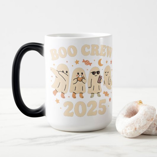 Mug Magique Équipe Boo 2025 Trending Ghost Squad (Avec donut)