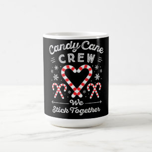 Mug Magique Équipe de Noël Cœur de Canne à Sucre Familiale