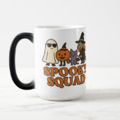 Mug Magique Équipe effrayante Design de chat citrouille sorciè (Gauche)