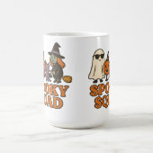 Mug Magique Équipe effrayante Design de chat citrouille sorciè (Centre)