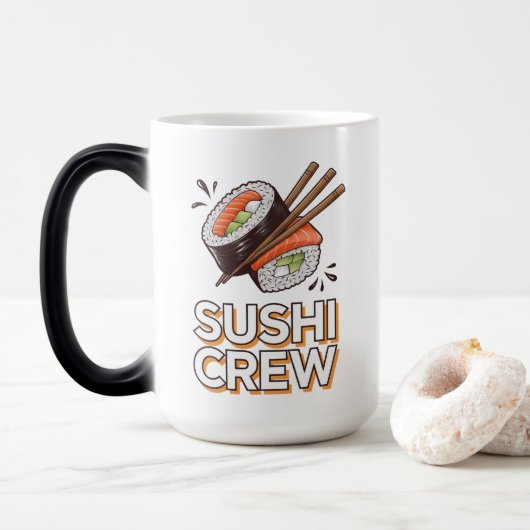 Mug Magique Équipe Sushi (Avec donut)