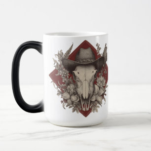 Mug Magique Esprit de l'Ouest – Crâne de Cheval et Motif Flora