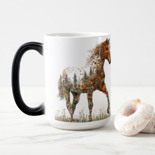 Mug Magique Esprit Sauvage – Silhouette de Cheval en Forêt d'A