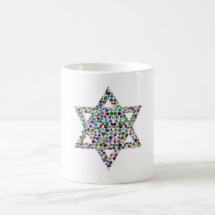 Mug Magique Étoile de David faite avec des pierres précieuses