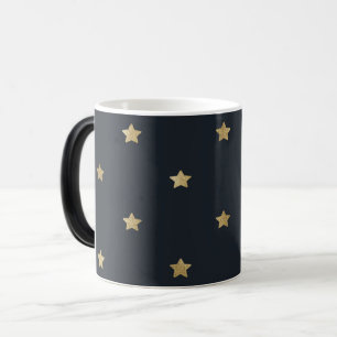 Mug Magique Étoiles dorées sur fond noir de minuit