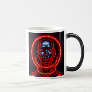 Mug Magique Éveil rouge bouddha futuriste