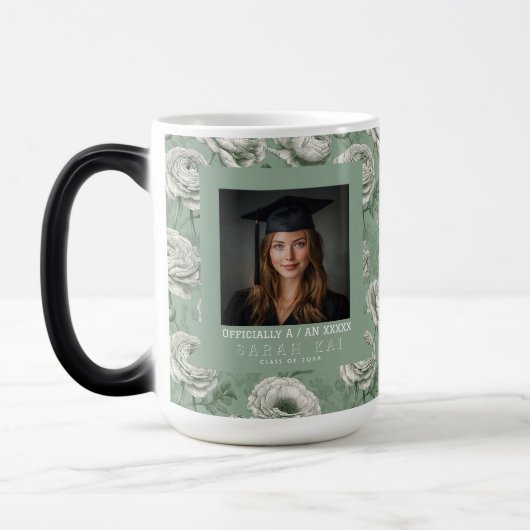 Mug Magique Exercice de début de fleur de renoncule unique (Gauche)