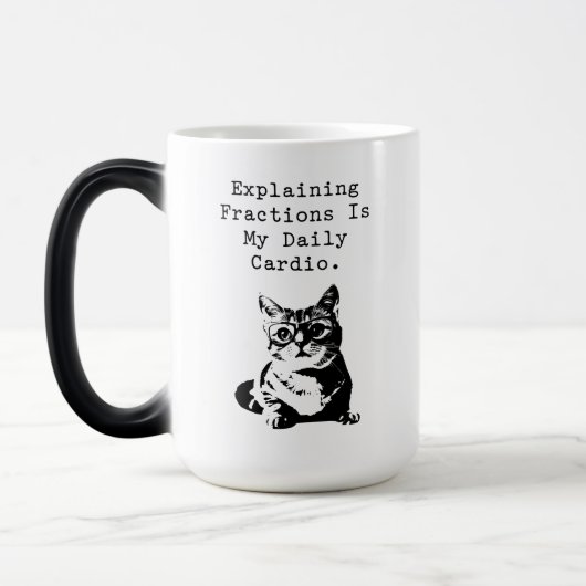 Mug Magique Expliquer les fractions Cardio quotidien Math Fun (Gauche)