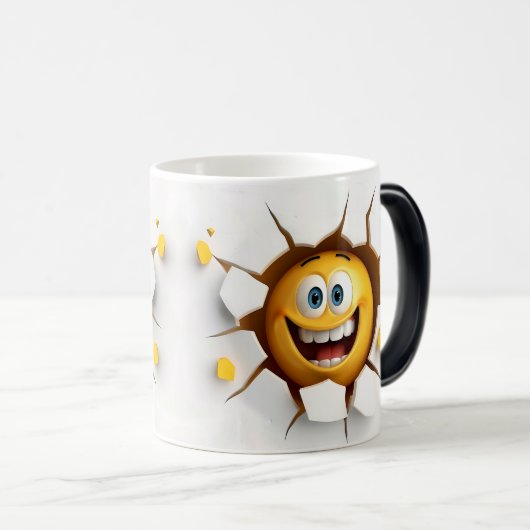 Mug Magique Face Emoticon Break Through (Devant droit)