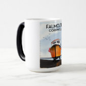 Mug Magique Falmouth Cornouailles Poster de voyage (Devant gauche)