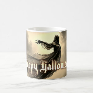 Mug Magique Fantôme Féminin Noir dans un Paysage Infernnal - H