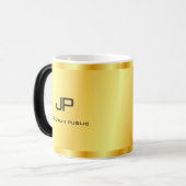 Mug Magique Faux Gold Monogramme Modèle personnalisé (Devant gauche)