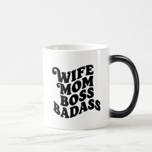 Mug Magique Femme Mère Patronne Badass Moderne Rétro Femme For