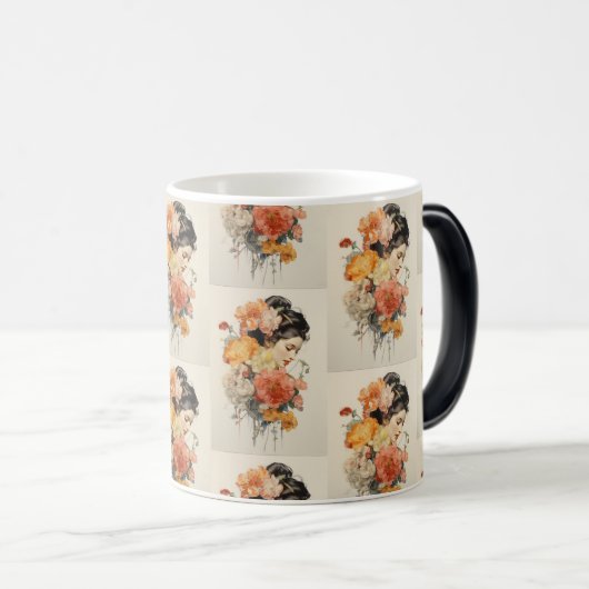 Mug Magique Femme vintage - Élégance intemporelle (Devant droit)