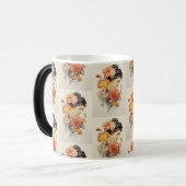 Mug Magique Femme vintage - Élégance intemporelle (Devant gauche)