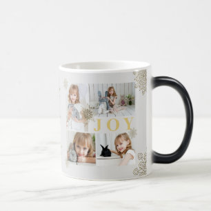 Mug Magique Festive Sparkling Gold Joie Noël Photo Holiday