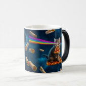 Mug Magique Fête de pizza de chat laser (Devant droit)