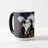 Mug Magique Fête d'Halloween effrayante, Maison hantée (Devant gauche)