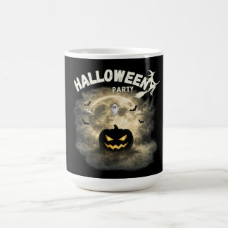 Mug Magique Fête d'Halloween Lune Citrouille Fantôme Vintage H