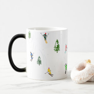 Mug Magique Fête d'Illustration de ski alpin Freeride