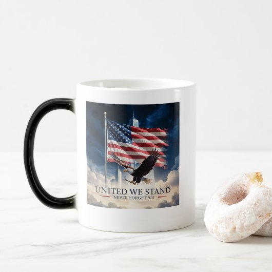Mug Magique Fête du Patriot (11 septembre) (Avec donut)