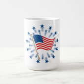 Mug Magique Feu d'artifice Drapeau Américain 4 juillet (Centre)