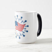 Mug Magique Feu d'artifice Drapeau Américain 4 juillet (Devant droit)