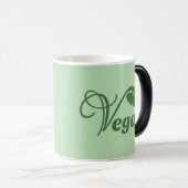 Mug Magique Feuille de logo Vegan (Devant droit)