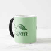 Mug Magique Feuille de logo Vegan (Devant gauche)