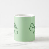 Mug Magique Feuille de logo Vegan (Centre)