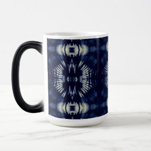 Mug Magique Feuille de palmier en bleu de Delft
