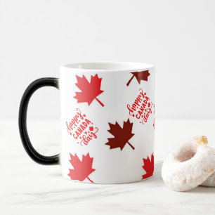 Mug Magique Feuilles branchés de l'érable rouge Bonne fête du 