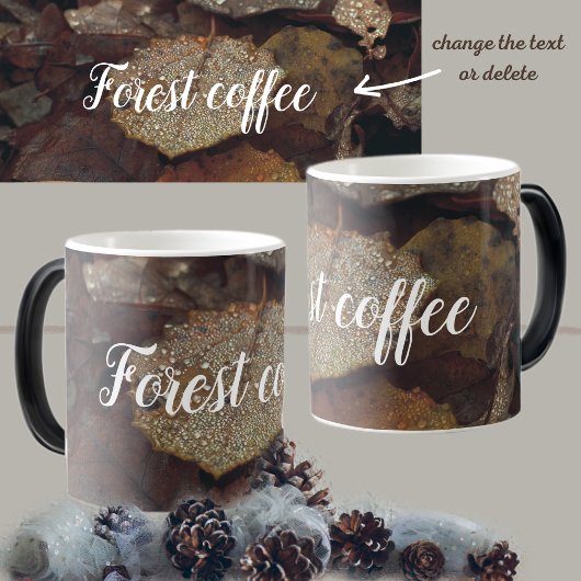 Mug Magique feuilles Brown tombés après la pluie