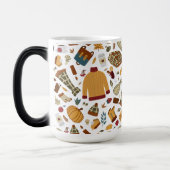 Mug Magique Feuilles d'automne uniques Citrouilles d'automne (Gauche)