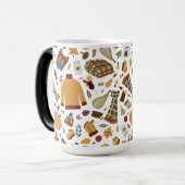 Mug Magique Feuilles d'automne uniques Citrouilles d'automne (Devant gauche)