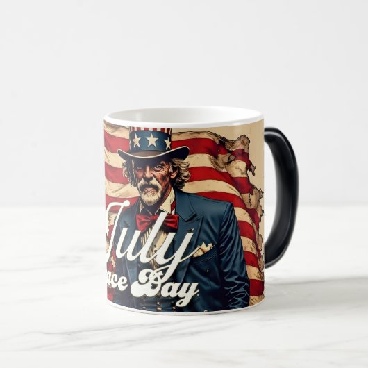 Mug Magique Fière âme du 4 juillet (Devant droit)