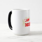 Mug Magique Fisher Cadeau Une Lady Poisson Comme Un Patron (Devant gauche)