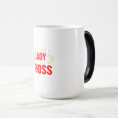 Mug Magique Fisher Cadeau Une Lady Poisson Comme Un Patron (Devant droit)
