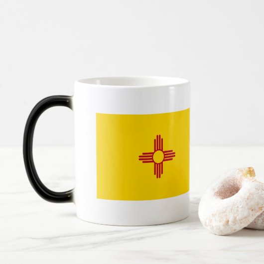 Mug Magique Flag du Nouveau-Mexique (Avec donut)