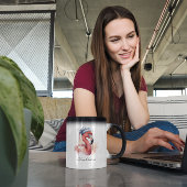 Mug Magique Flamant rose père Noël Snowbird, personnalisé