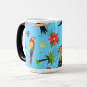 Mug Magique Flamant rose Toucan Et Arara Motif Oiseaux Sans Me (Devant gauche)